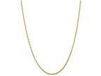 FJC Finejewelers 24 Inch 14k Yellow Gold 2.15mm Bright-cut Extra-light Rope Chain Necklace