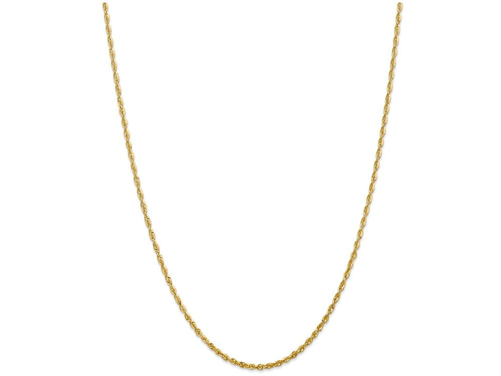 FJC Finejewelers 8 Inch 14k Yellow Gold 2.15mm Bright-cut Extra-light Rope Chain Bracelet