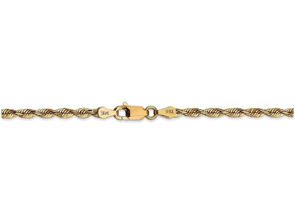 FJC Finejewelers 24 Inch 14k Yellow Gold 2.8mm Bright-cut Extra-light Rope Chain Necklace