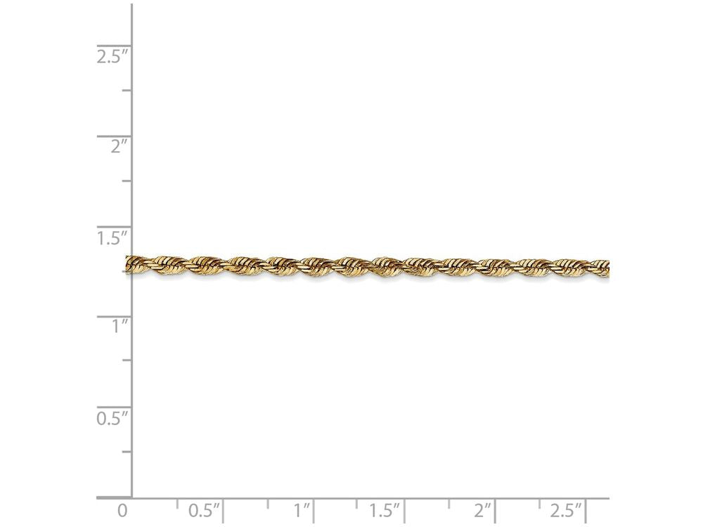 FJC Finejewelers 8 Inch 14k Yellow Gold 2.8mm Bright-cut Extra-light Rope Chain Bracelet