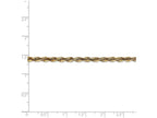 FJC Finejewelers 9 Inch 14k Yellow Gold 4mm Bright-cut Extra-light Rope Chain Ankle Bracelet
