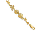 FJC Finejewelers 14k Yellow Gold Seashore Theme Bracelet