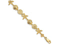 FJC Finejewelers 14k Yellow Gold Seashell Theme Bracelet