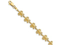 FJC Finejewelers 14k Yellow Gold Swimming Sea Turtle Bracelet