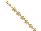 FJC Finejewelers 14k Yellow Gold Swimming Sea Turtle Bracelet