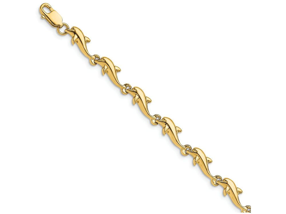 FJC Finejewelers 14k Yellow Gold Dolphin Bracelet