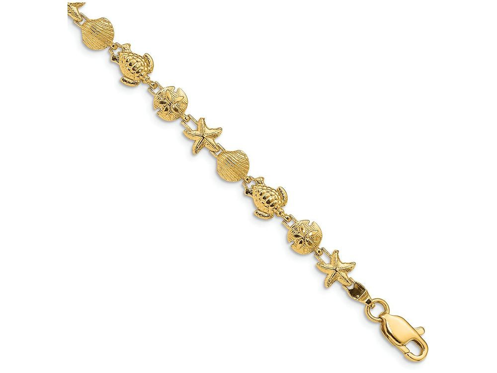 FJC Finejewelers 14k Yellow Gold Sea Life Bracelet