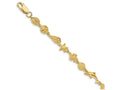 FJC Finejewelers 14k Yellow Gold Polished Textured Sea Life Bracelet