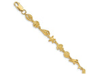 FJC Finejewelers 14k Yellow Gold Polished Textured Sea Life Bracelet