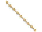 FJC Finejewelers 14k Yellow Gold Polished Textured Turtle Bracelet