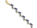FJC Finejewelers Enamel Dolphin Link Bracelet