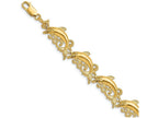 FJC Finejewelers Dolphin with Waves Bracelet