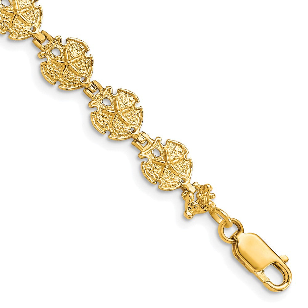 FJC Finejewelers 8" Sand Dollar Linktextured Bracelet