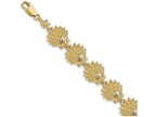 FJC Finejewelers Lion's Paw Shell Link Bracelet