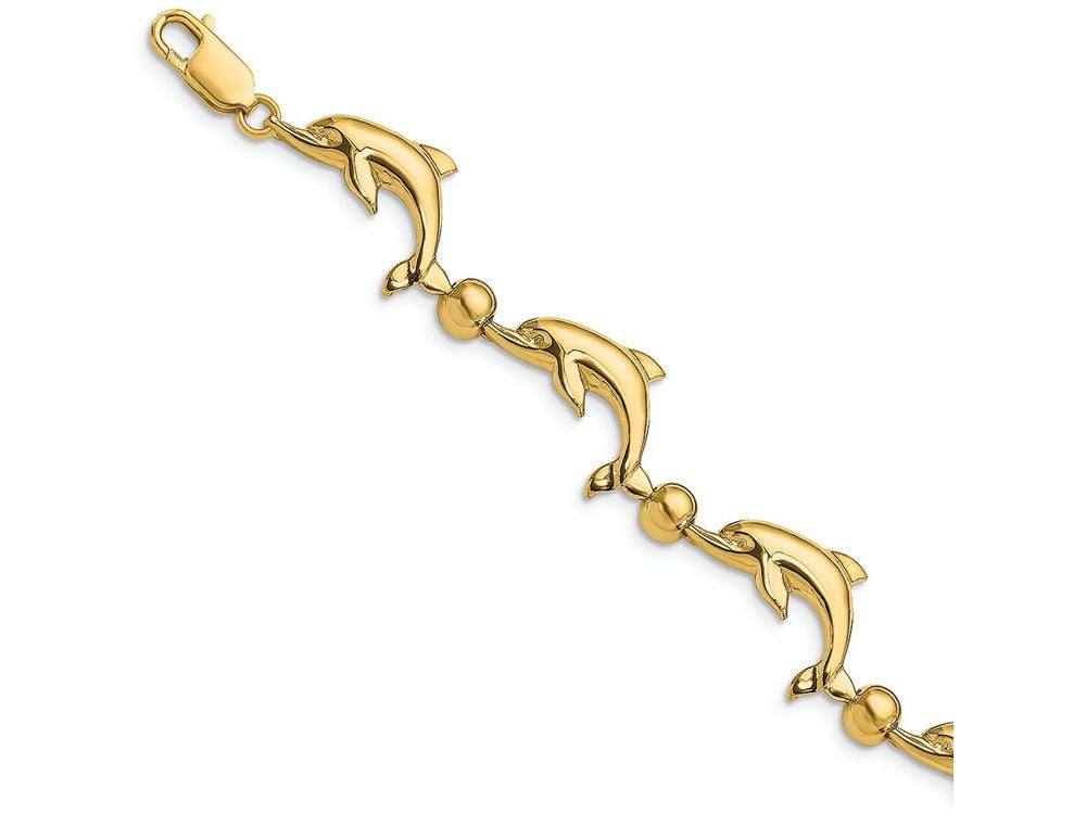 FJC Finejewelers Jumping Dolphin Link with Ball Connectors Bracelet