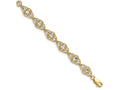 FJC Finejewelers Bright Cut White Circles with Scalloped Edge Bracelet