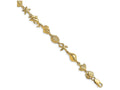 FJC Finejewelers 14k Yellow Gold Nautical Combination with Dolphins In Center Bracelet