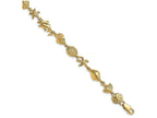 FJC Finejewelers 14k Yellow Gold Nautical Combination with Dolphins In Center Bracelet