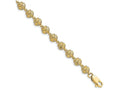 FJC Finejewelers 14k Yellow Gold Mini Sand Dollar Bracelet Polish Textured
