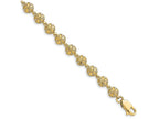 FJC Finejewelers 14k Yellow Gold Mini Sand Dollar Bracelet Polish Textured