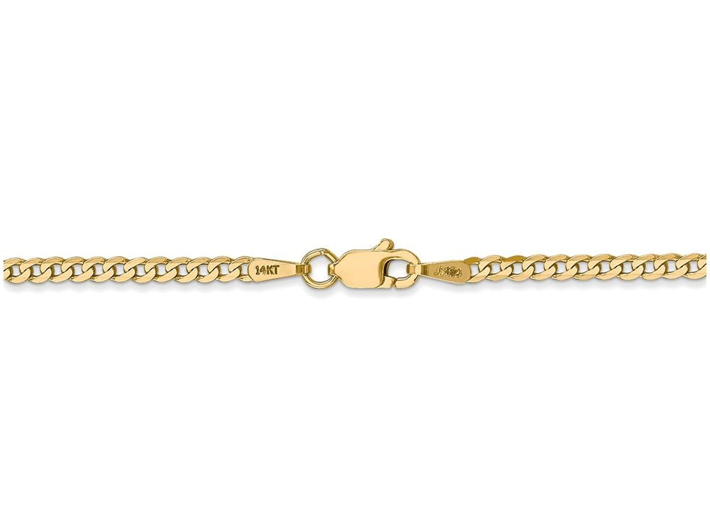 FJC Finejewelers 20 Inch 14k Yellow Gold 2.2mm Beveled Curb Chain Necklace
