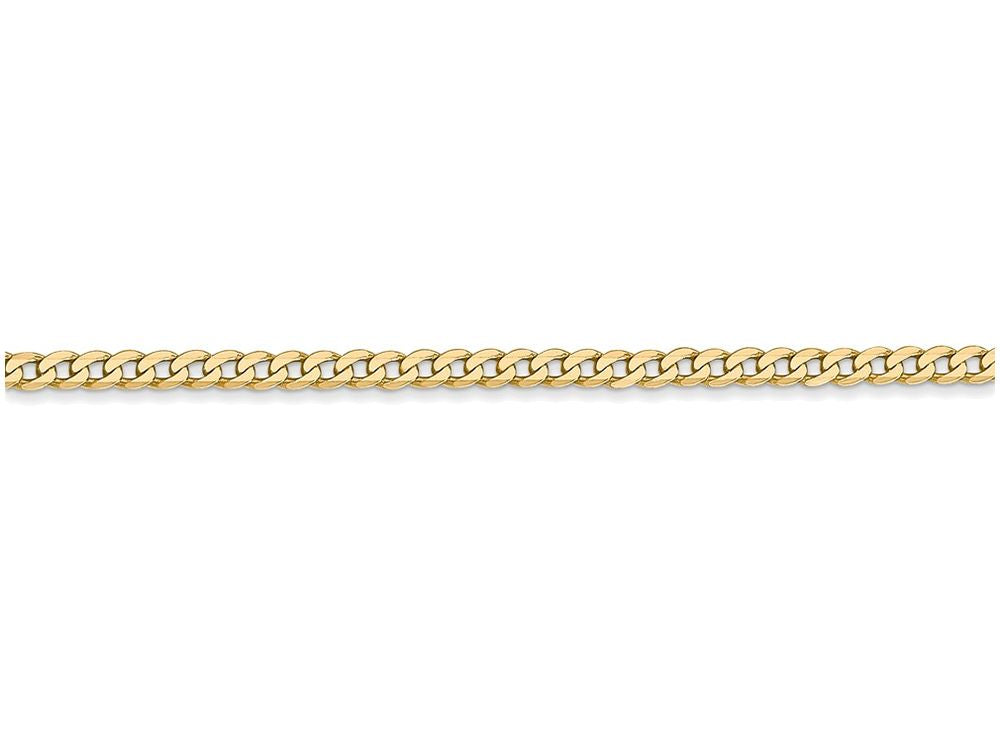 FJC Finejewelers 24 Inch 14k Yellow Gold 2.2mm Beveled Curb Chain Necklace