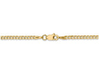FJC Finejewelers 7 Inch 14k Yellow Gold 2.2mm Beveled Curb Chain Bracelet