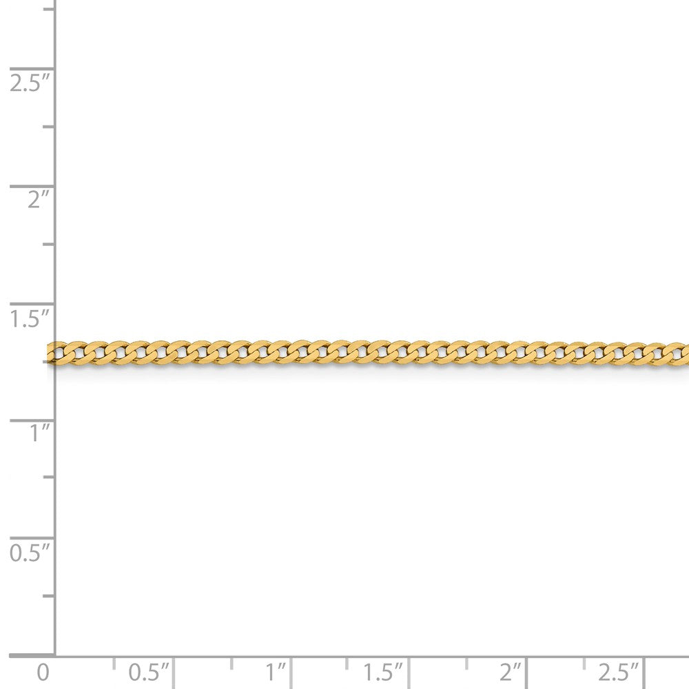 FJC Finejewelers 14 kt Yellow Gold 2.3mm Beveled Curb Chain