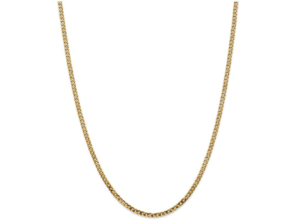 FJC Finejewelers 20 Inch 14k Yellow Gold 2.4mm Beveled Curb Chain Necklace