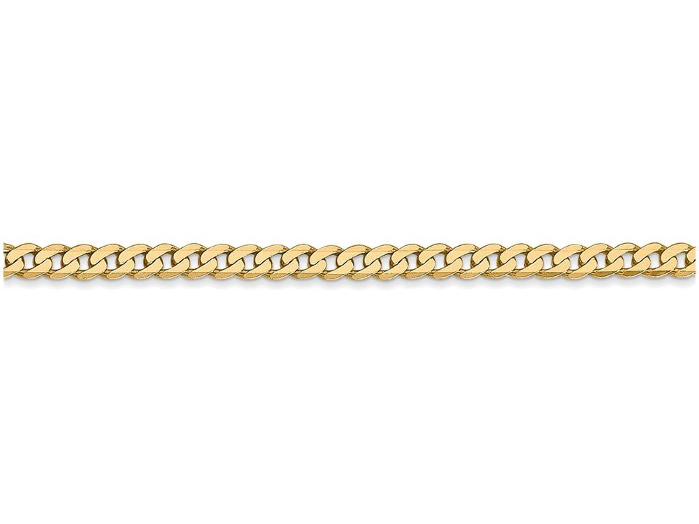 FJC Finejewelers 22 Inch 14k Yellow Gold 2.9mm Solid Polished Beveled Curb Chain Necklace