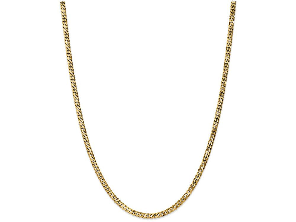 FJC Finejewelers 22 Inch 14k Yellow Gold 3.9mm Beveled Curb Chain Necklace