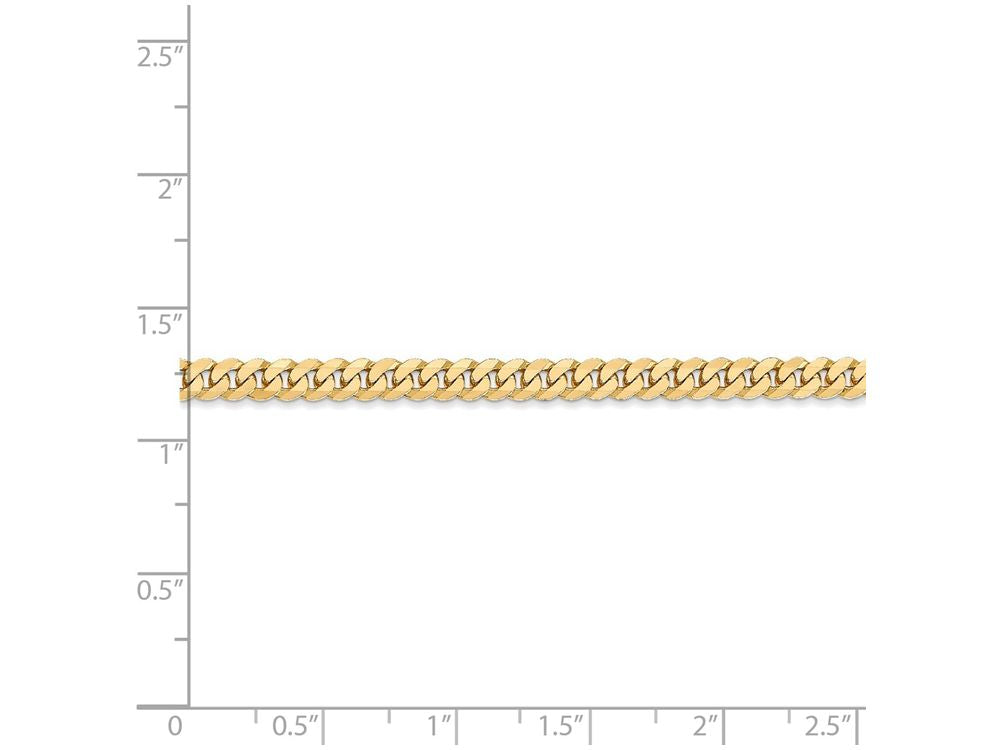 FJC Finejewelers 8 Inch 14k Yellow Gold 3.9mm Beveled Curb Chain Bracelet