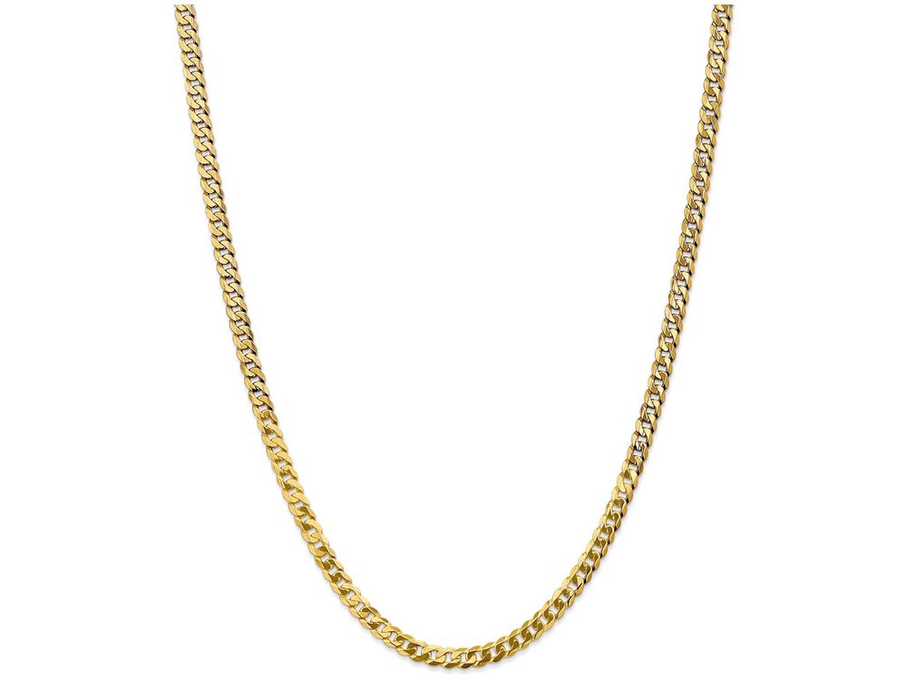 FJC Finejewelers 18 Inch 14k Yellow Gold 4.6mm Beveled Curb Chain Necklace