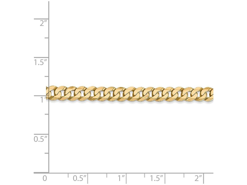 FJC Finejewelers 7 Inch 14k Yellow Gold 4.6mm Beveled Curb Chain Bracelet