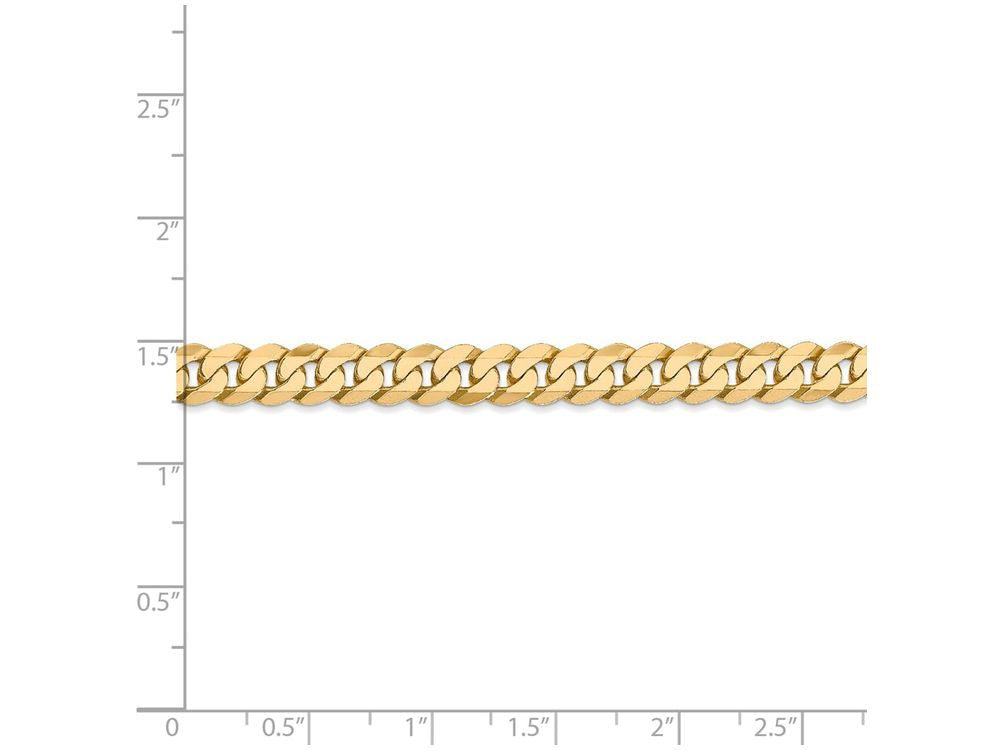 FJC Finejewelers 18 Inch 14k Yellow Gold 6.1mm Beveled Curb Chain Necklace