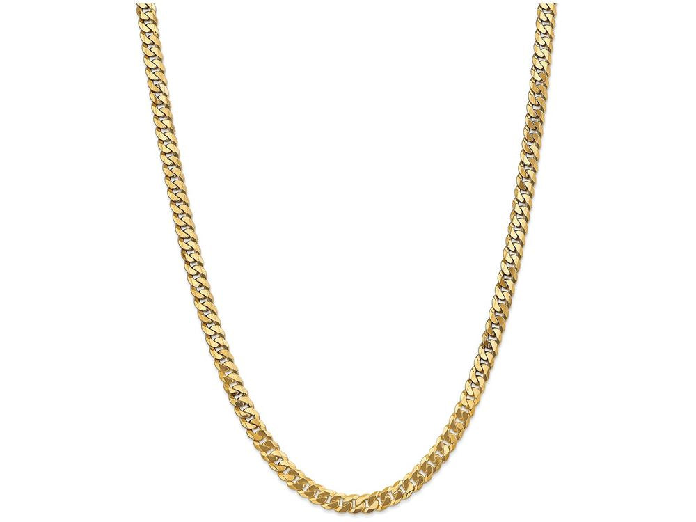 FJC Finejewelers 18 Inch 14k Yellow Gold 6.1mm Beveled Curb Chain Necklace