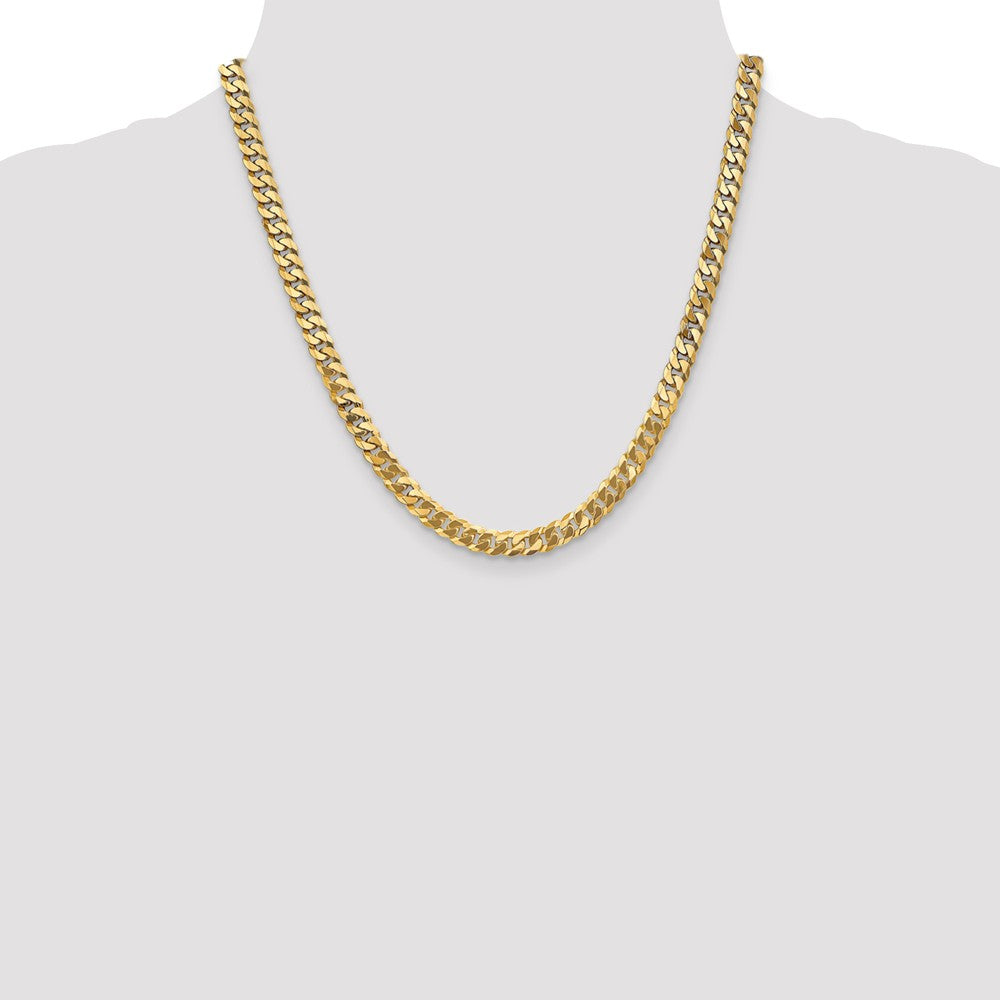 FJC Finejewelers 20 Inch 14k 6.1mm Beveled Curb Chain Necklace