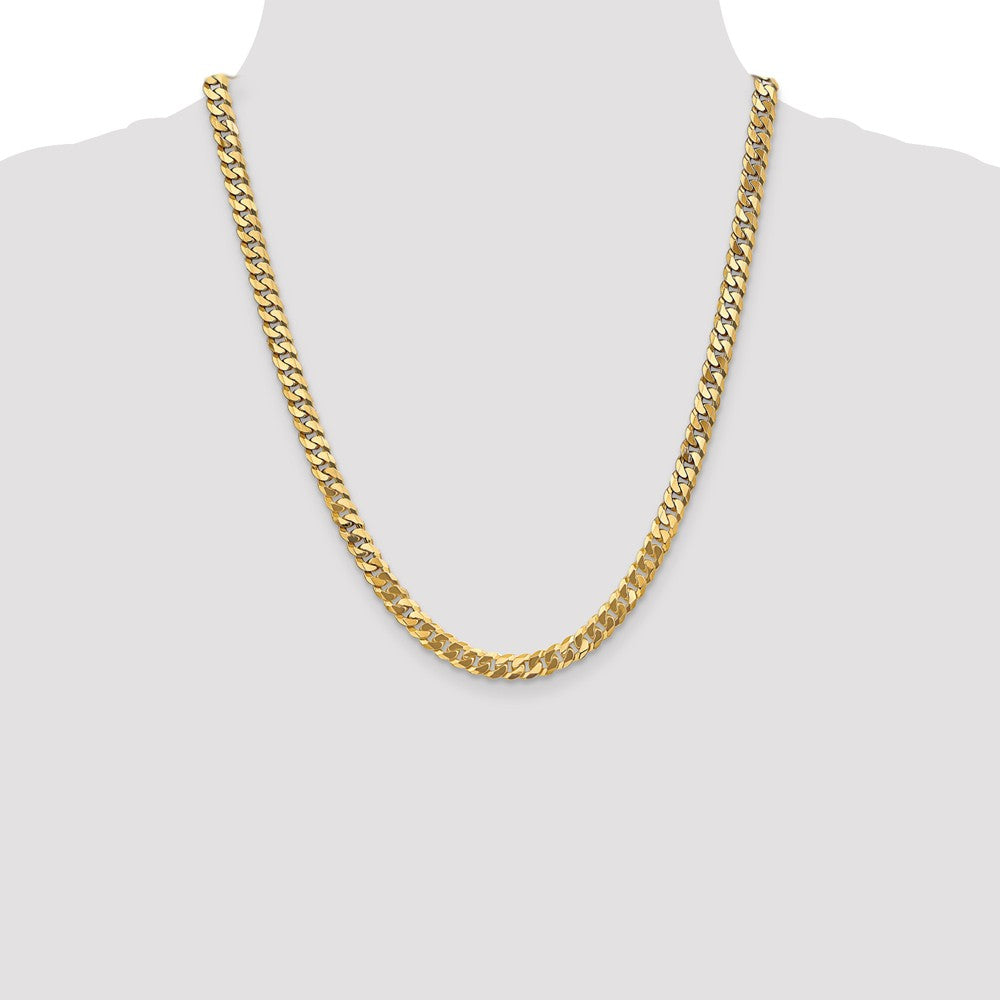 FJC Finejewelers 22 Inch 14k 6.1mm Solid Polished Flat Curb Chain Necklace