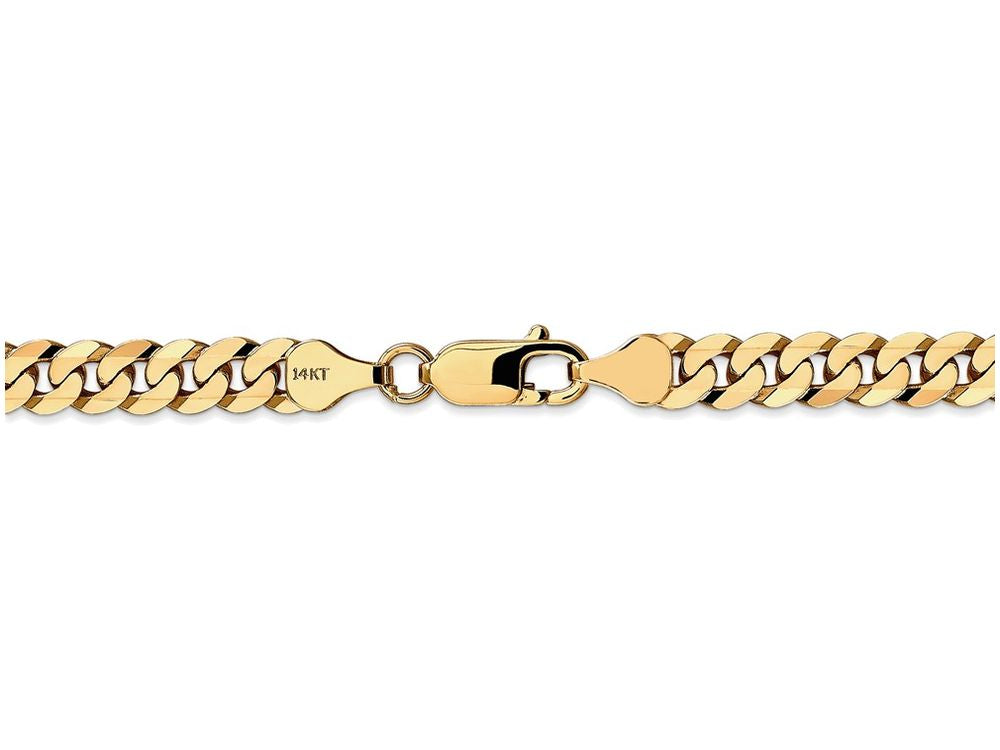 FJC Finejewelers 8 Inch 14k Yellow Gold 6.1mm Beveled Curb Chain Bracelet