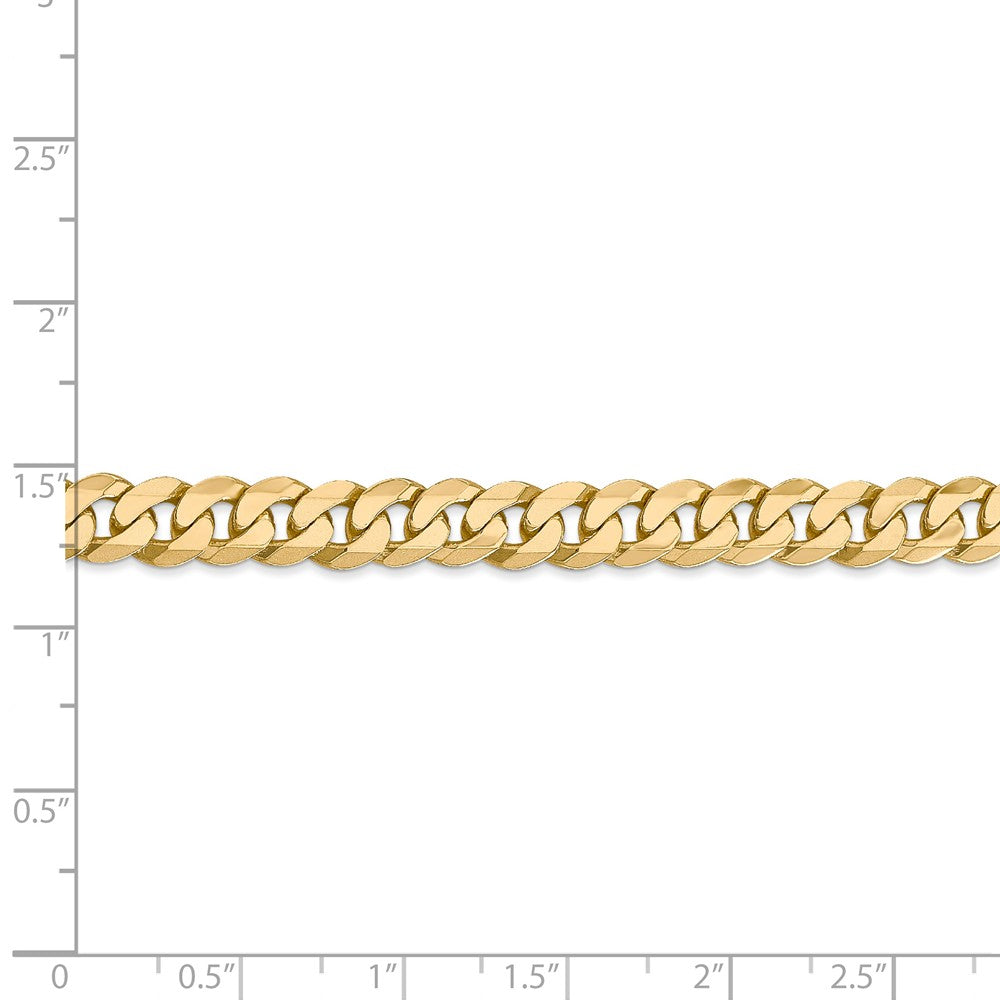 FJC Finejewelers 18 Inch 14k 7.25mm Beveled Curb Chain Necklace