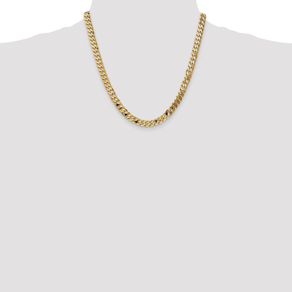 FJC Finejewelers 20 Inch 14k 7.25mm Beveled Curb Chain Necklace
