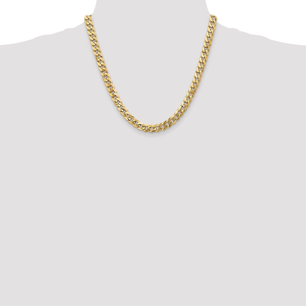 FJC Finejewelers 20 Inch 14k 8mm Beveled Curb Chain Necklace