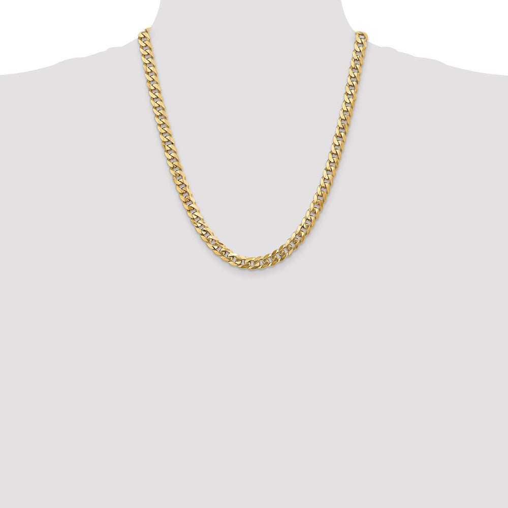 FJC Finejewelers 22 Inch 14k 8mm Flat Beveled Curb Chain Necklace