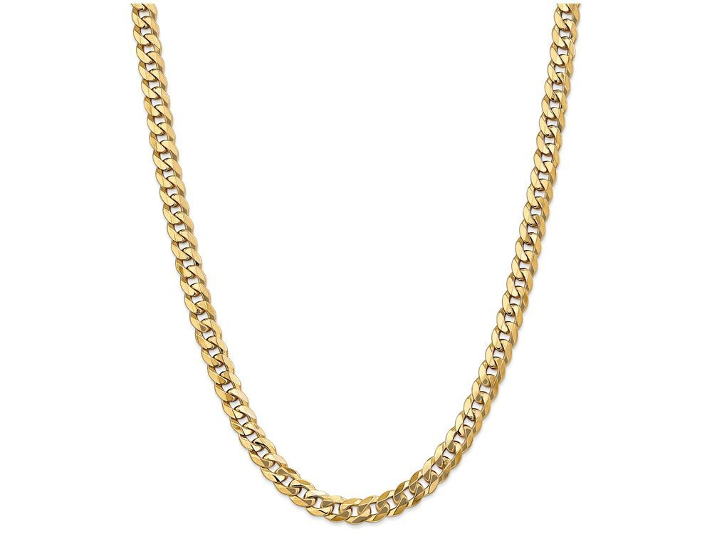 FJC Finejewelers 22 Inch 14k 8mm Flat Beveled Curb Chain Necklace