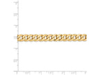 FJC Finejewelers 8 Inch 14k Yellow Gold 8mm Beveled Curb Chain Bracelet