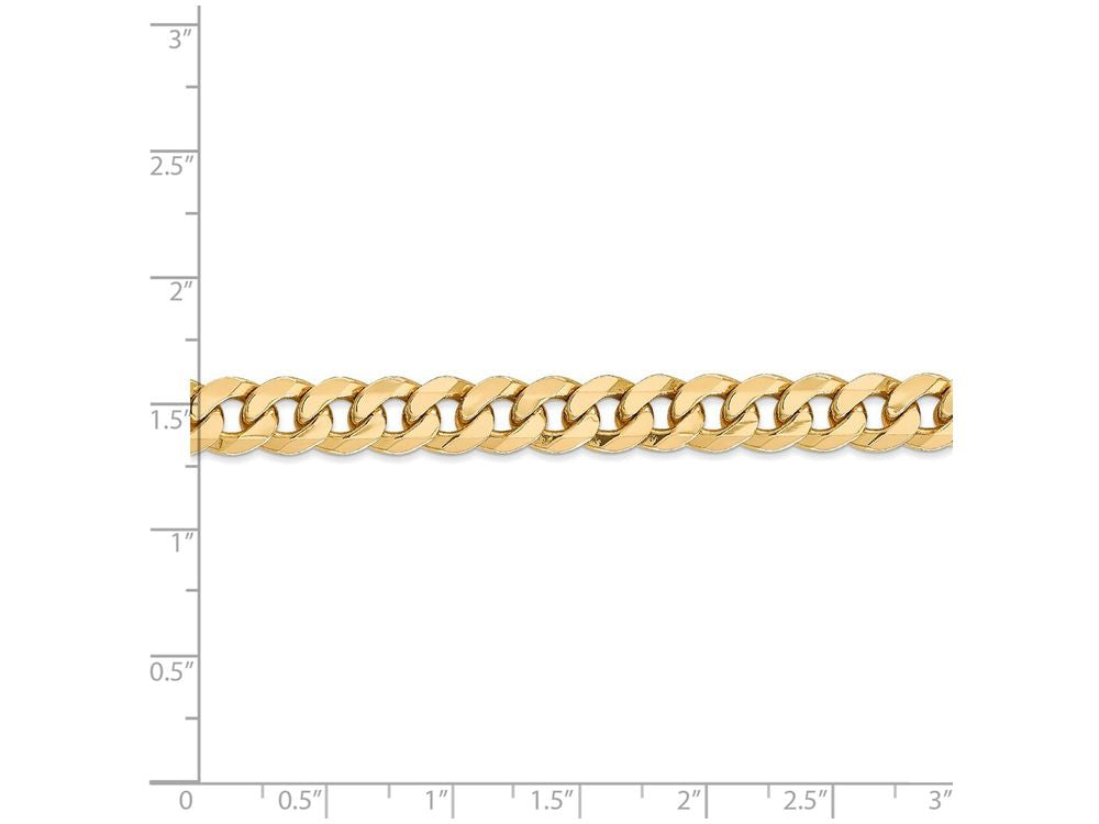 FJC Finejewelers 8 Inch 14k Yellow Gold 8mm Beveled Curb Chain Bracelet