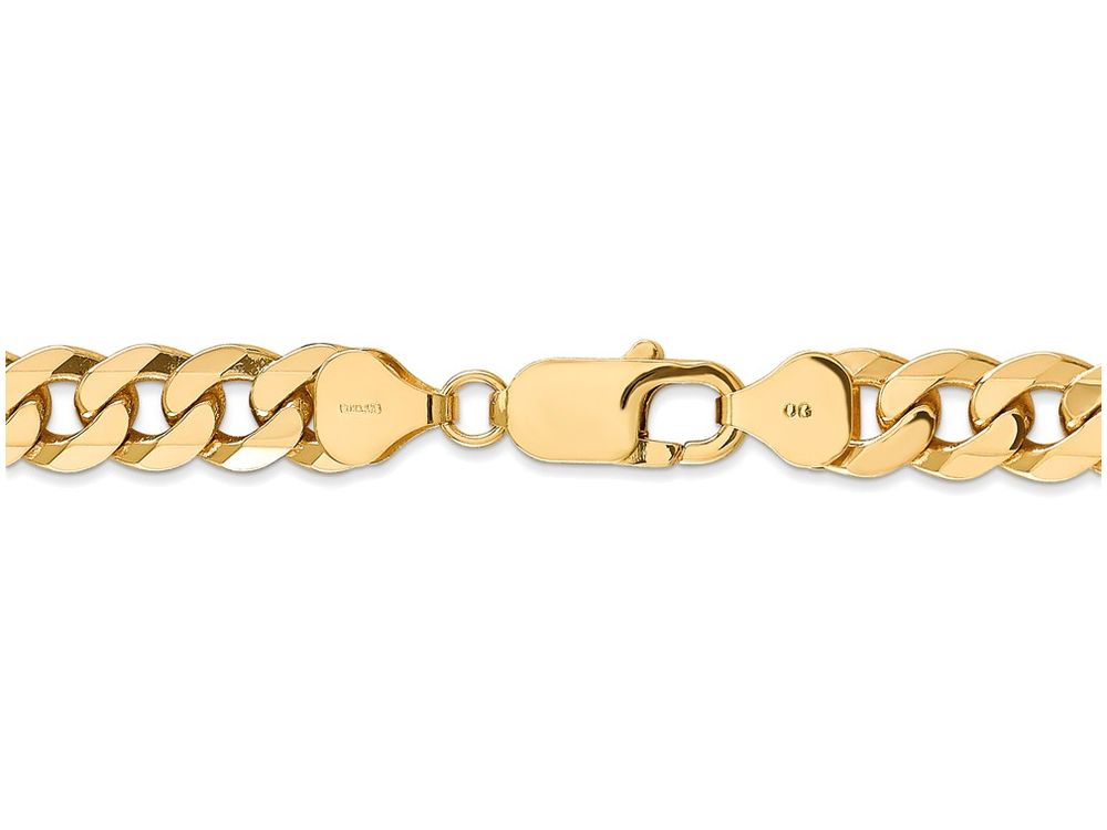 FJC Finejewelers 8 Inch 14k Yellow Gold 8mm Beveled Curb Chain Bracelet