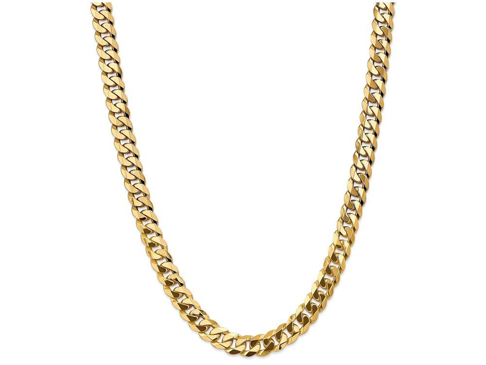 FJC Finejewelers 22 Inch 14k 9.5mm Beveled Curb Chain Necklace