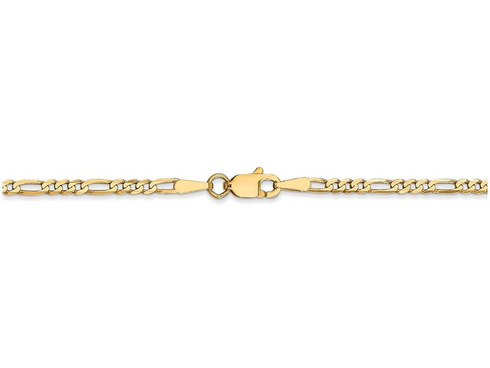 FJC Finejewelers 7 Inch 14k Yellow Gold 2.25mm Flat Figaro Chain Bracelet