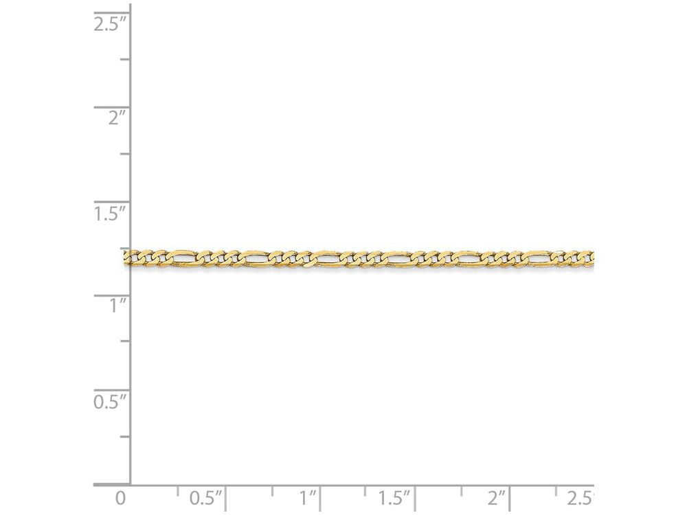 FJC Finejewelers 8 Inch 14k Yellow Gold 2.25mm Flat Figaro Chain Bracelet